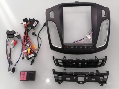 Ford Focus 3 2012-2018 (Black Button.Tesla) (9.7 дюймов)